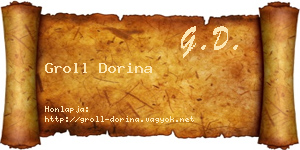 Groll Dorina névjegykártya